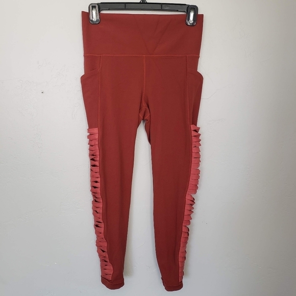 Athleta Salutation 7/8 Tight in Powervita Terracotta Workout Leggings Athletic - Picture 1 of 8